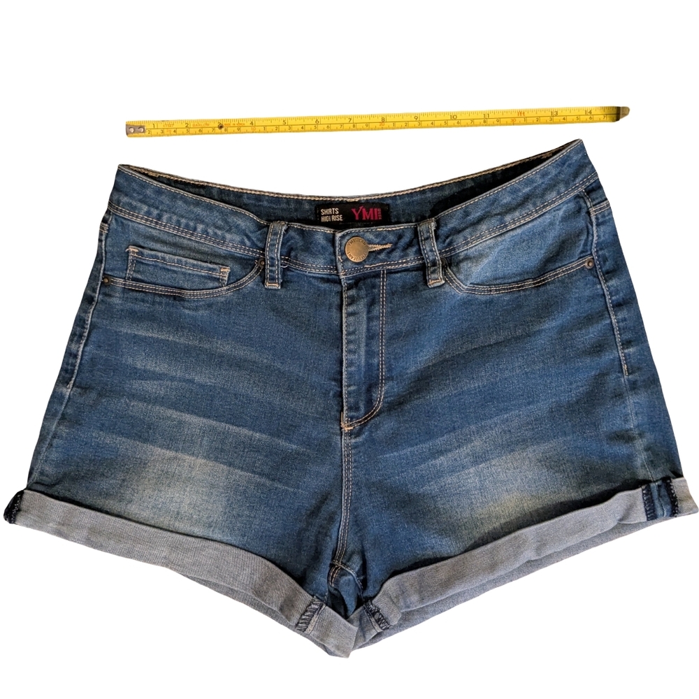 YMI High Rise Denim Jean Shorts Cuffed Hem 9/29 Junior